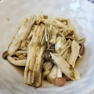 レンジで♪きのこのとろろ昆布和え